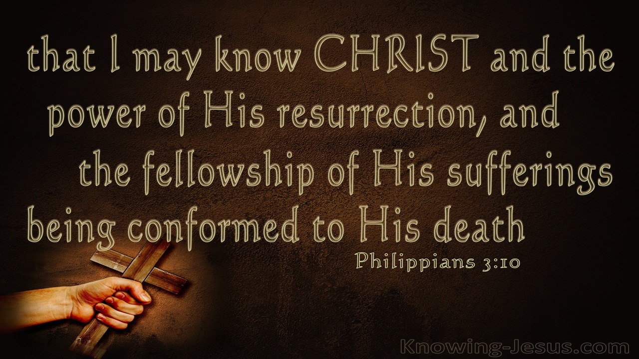 Philippians 3:10 That I May Know Christ (gold)